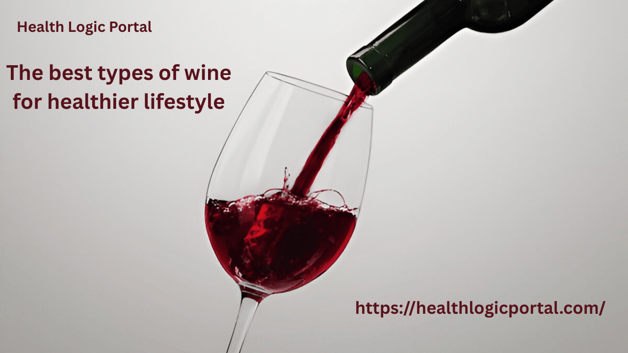 Best wines for health – selection of red and white wines including Pinot Noir, Cabernet Sauvignon, Merlot, and Sauvignon Blanc, rich in antioxidants and polyphenols for heart and overall wellness.